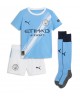 Günstige Manchester City Ruben Dias #3 Heimtrikotsatz Kinder 2025-26 Kurzarm (+ Kurze Hosen)